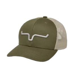 Kimes Ranch Weekly Trucker Hat GN011 Moss/Tan