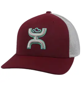 Hooey Hooey Coach Maroon/Grey 2112MAGY-01 Sz. S/M Flexfit Cap