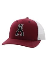 Hooey Hooey Punchy Maroon/White Snapback Cap 5028T-MAWH