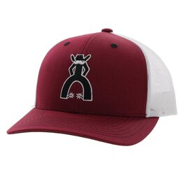 Hooey Hooey Punchy Maroon/White Snapback Cap 5028T-MAWH