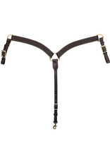 Tucker Heritage Cheyenne Breast Collar 367B-1T11-G Chestnut/Brass Gold Stitching