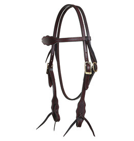 Tucker Heritage Endurance Headstall 359H-1T01-R Brass Chestnut W/Red Stitching