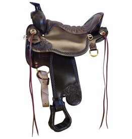 Tucker High Plains T60-620-5113-22 16.5" Seat Walnut Wide Tree Trail Saddle