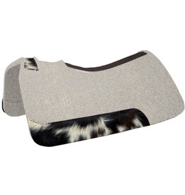 5 Star Equine Products Natural 1” Barrel Pad 30”x28” w/ Brindle Hair On Wear Leathers