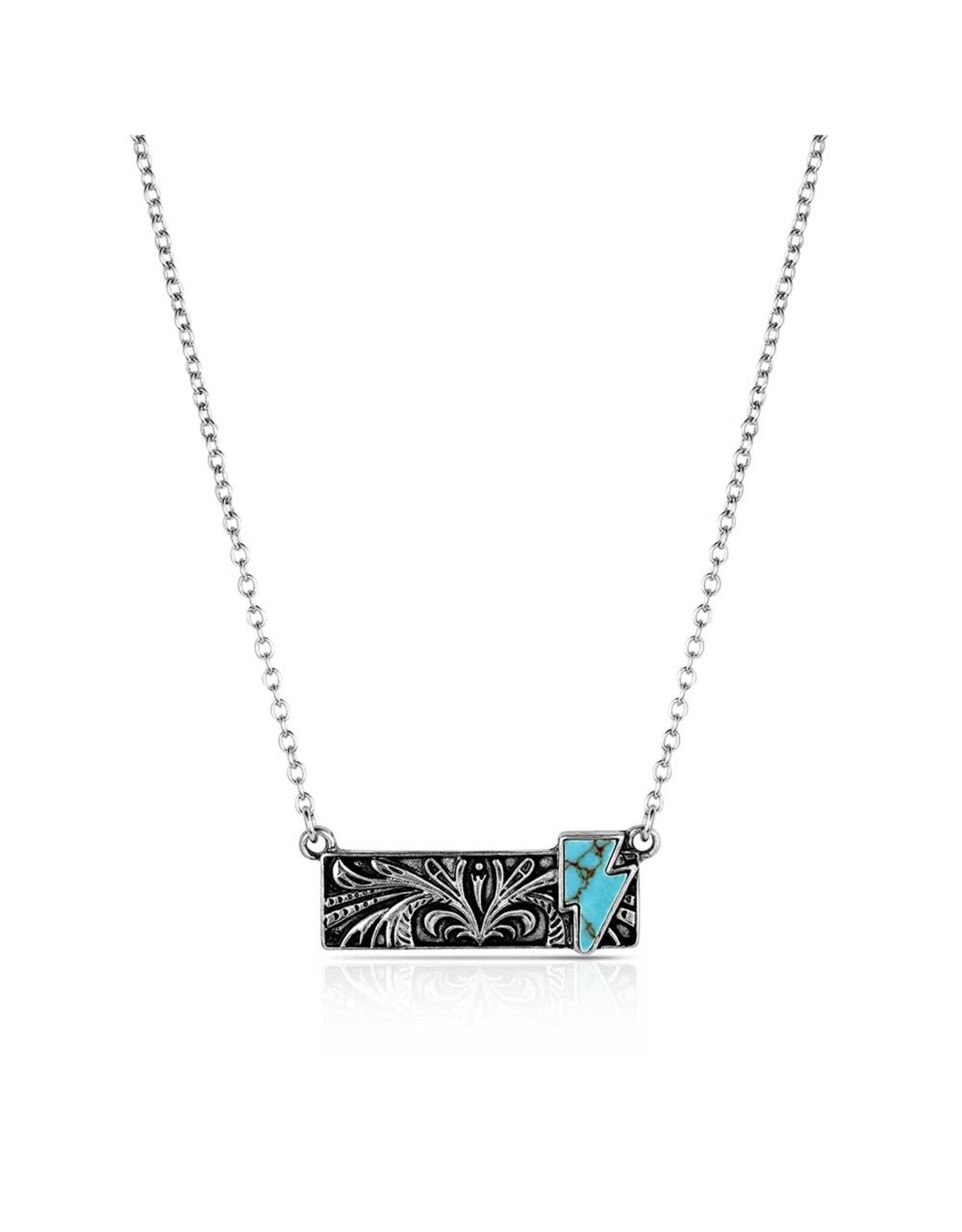 Attitude Jewelry Attitude Jewelry Blue Northern Bar Lightning Bolt Necklace ANC6355