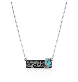 Attitude Jewelry Attitude Jewelry Blue Northern Bar Lightning Bolt Necklace ANC6355