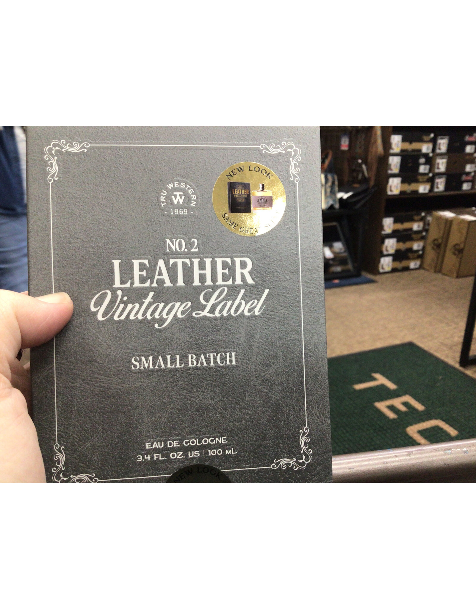 Tru Fragrance Leather Small Batch No. 2 Vintage Label Cologne 98085