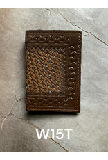 Ranger Ranger Basketweave Snake Tooled WF15T Trifold Wallet