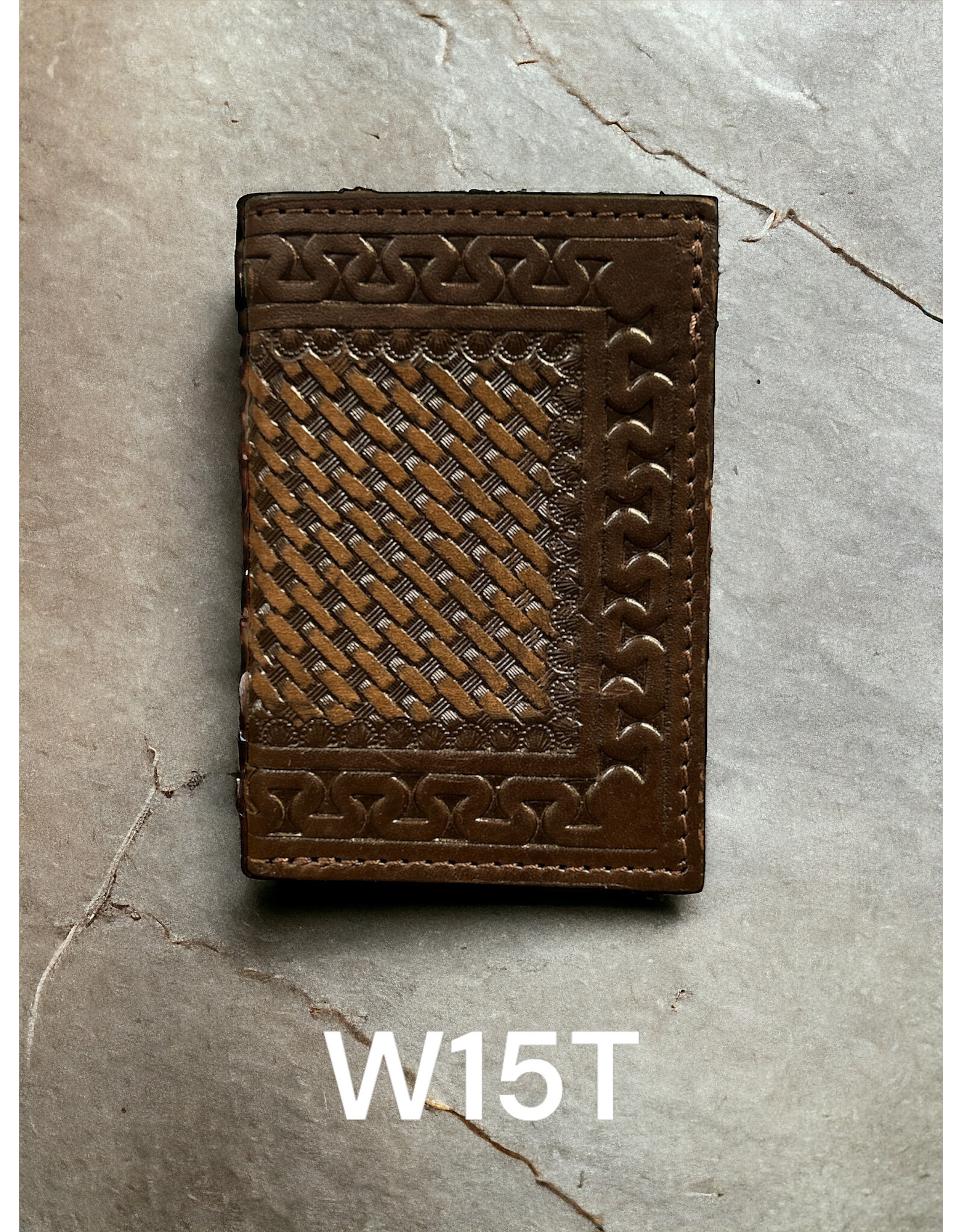 Ranger Ranger Basketweave Snake Tooled WF15T Trifold Wallet