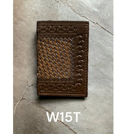 Ranger Ranger Basketweave Snake Tooled WF15T Trifold Wallet
