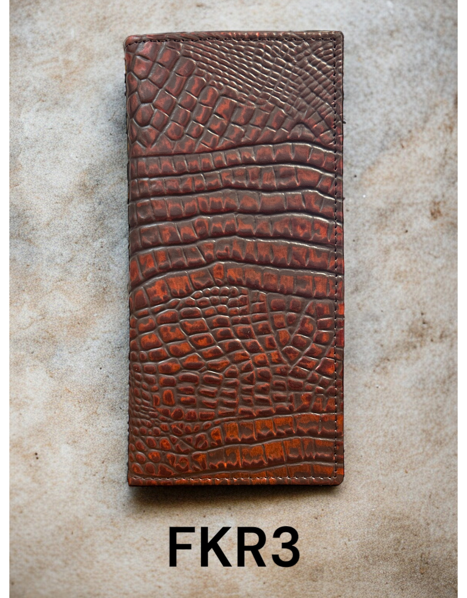 Ranger Ranger Cognac Croc Print FKR3 Rodeo Wallet