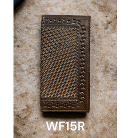 Ranger Ranger Belt Company Dark Oil Basketweave/Snake Tooled Rodeo Wallet WF15R