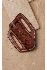 Circle SH Circle SH Cognac Floral Tooled Knife Sheath KS-128