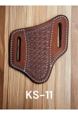 Circle SH Circle SH Cognac Cross Stamped Knife Sheath KS-11