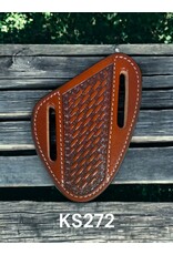 Circle SH Circle SH Cognac Basketweave Pancake Knife Sheath KS-272