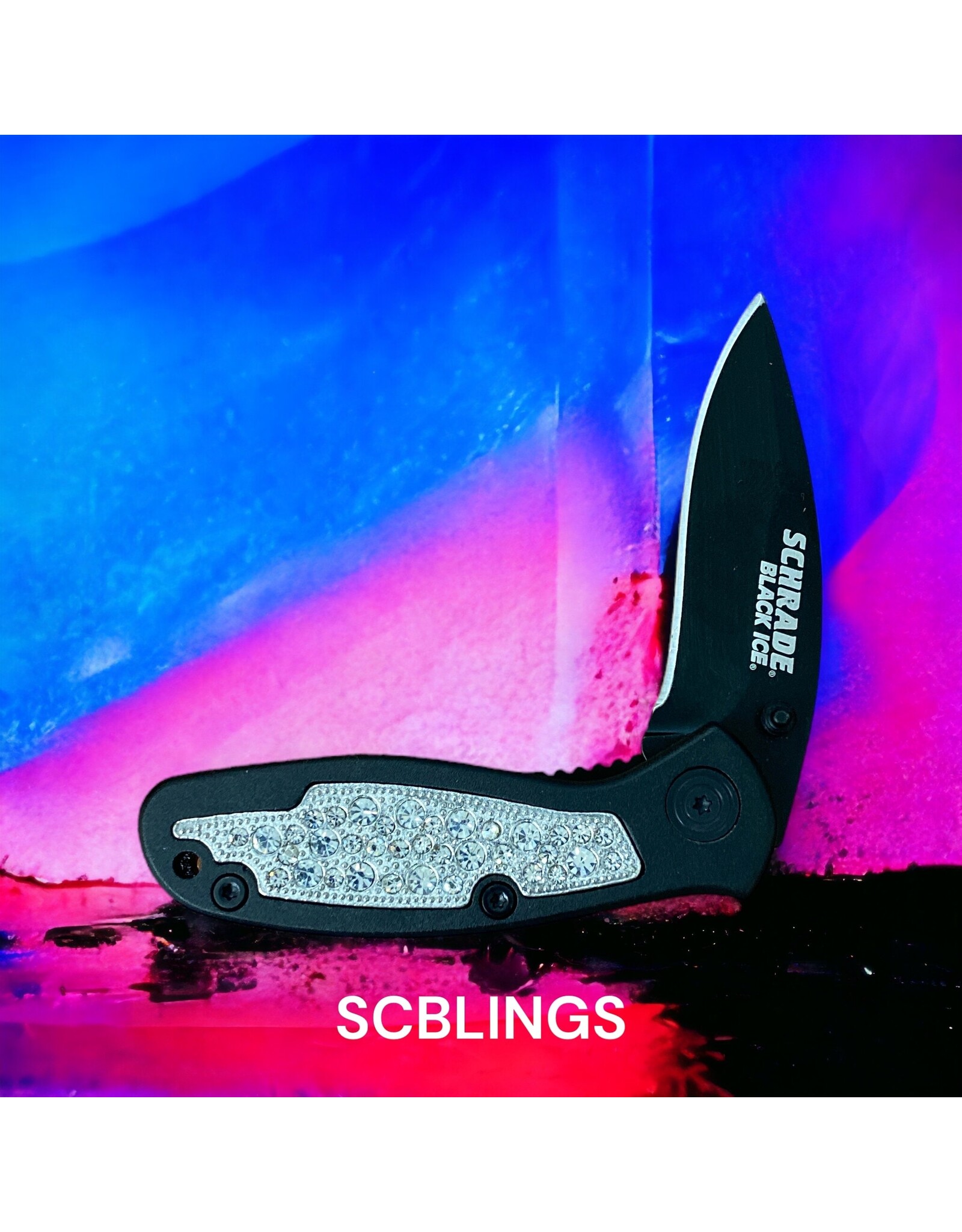 Circle SH Circle SH Bling Handle Inlay SCBLINGS Pocketknife