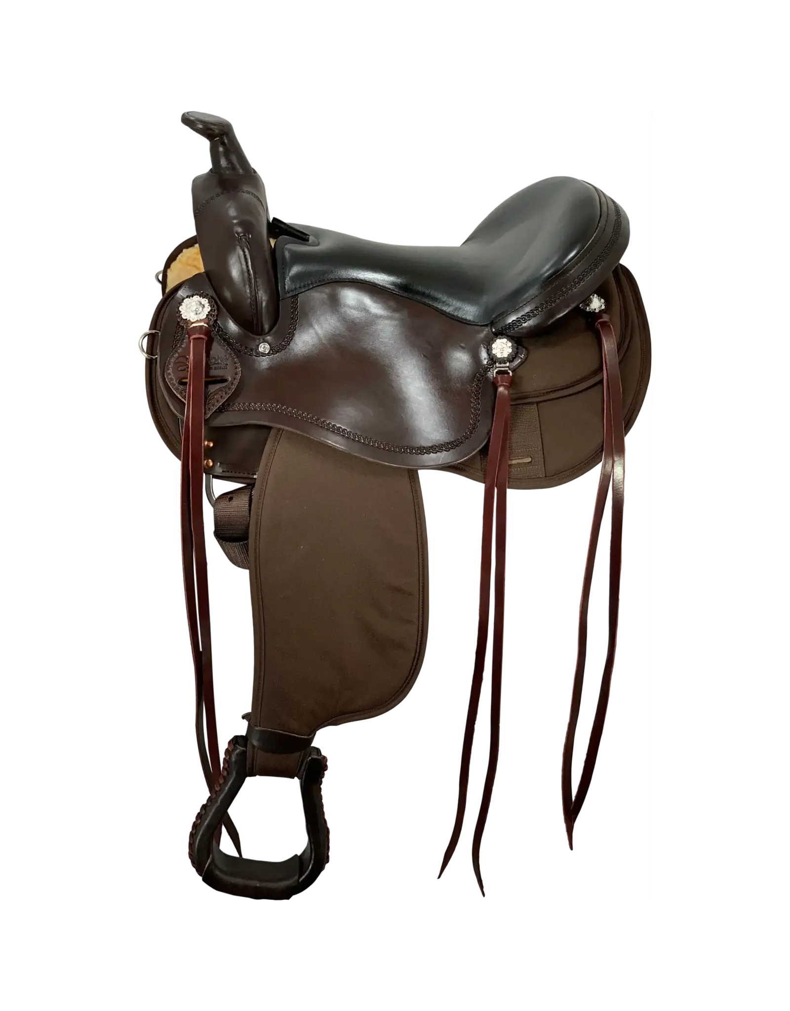 Scott Thomas Saddlery Scott Thomas 16" Cordura Smoothout Classic Steel Equi-flex Tree Wide Trail Saddle