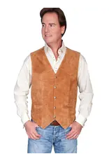 Scully Scully Men's Rust Suede Leather Western Vest with Oklahoma Star Snaps 507-212