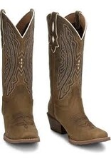 Justin Justin Ladies Rae Taupe Water Buffalo GY2877 Western Boots Small Square Toe