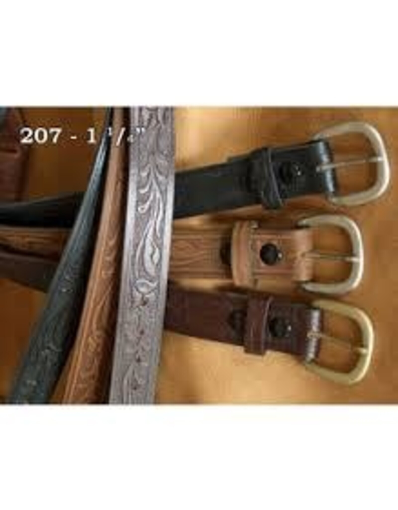 Marc Wolf Marc Wolf Kid's 207B Floral Black Leather Belt