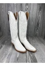 Old West Ladies TS1552 Tall Distressed White Snip Toe Western Boots