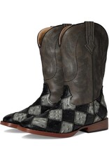 Roper Roper Little Kids Bird Blocks Faux Leather 09-018-1902-3769 BL Western Boots