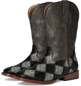 Roper Roper Little Kids Bird Blocks Faux Leather 09-018-1902-3769 BL Western Boots