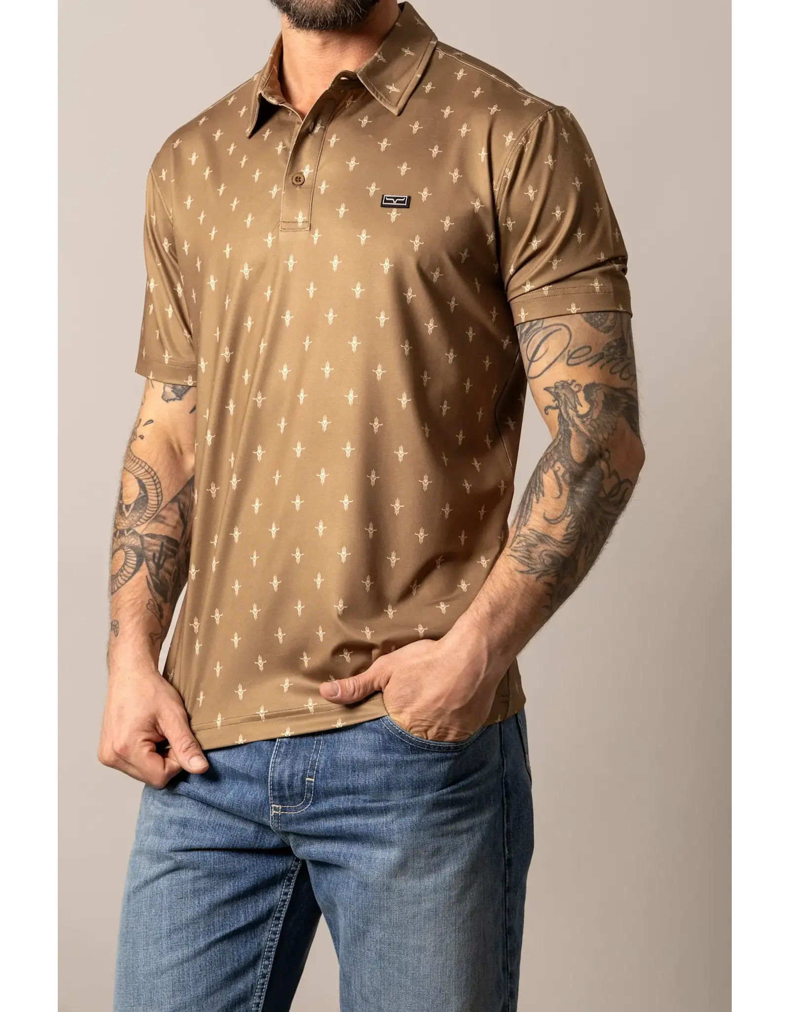 Kimes Ranch Kimes Mens Bartram SS Polo Shirt MSH0000210 BN001 Brown