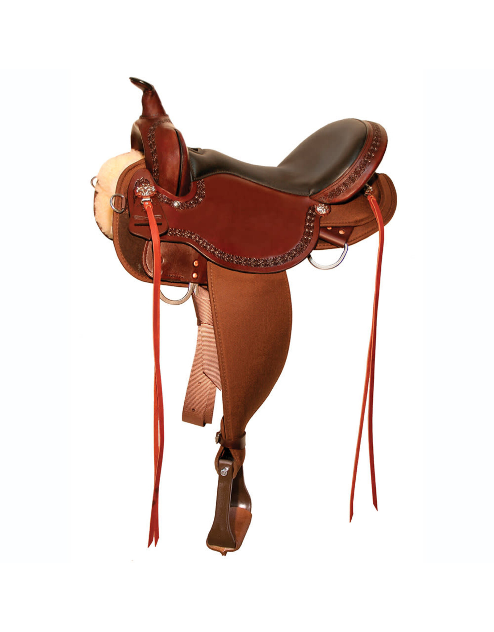 High Horse Daisetta Cordura Walnut 16" Seat Medium Tree Trail Saddle, 6914-1601-04