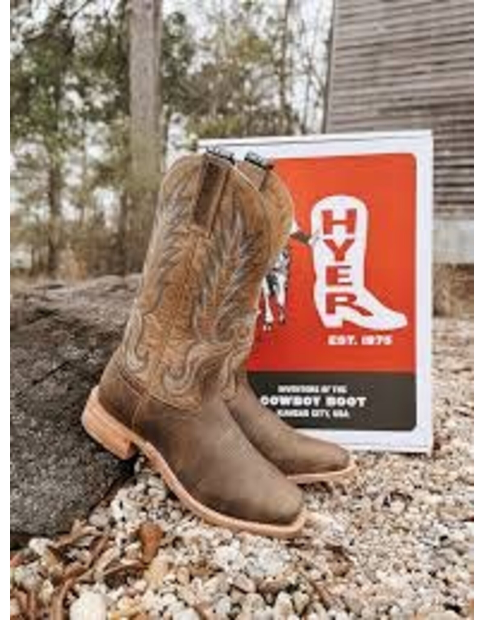 Hyer Mens Kincaid HM11043 Tobacco Shrunken Shoulder Western Boots