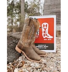 Hyer Mens Kincaid HM11043 Tobacco Shrunken Shoulder Western Boots