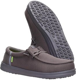 Hey Dude Mens Wally Work Composite Toe EH Rated 44349-029 Grey Slip Resistant Work Shoes