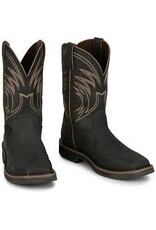Justin Men's Widowmaker Black Water Buffalo Steel Toe Waterproof Work Boots SE4241