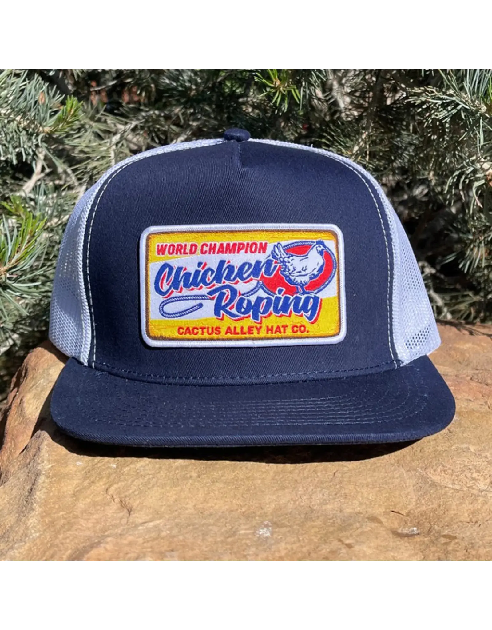 Cactus Alley Hat Co. "Chicken Roping" Navy Snapback Cap