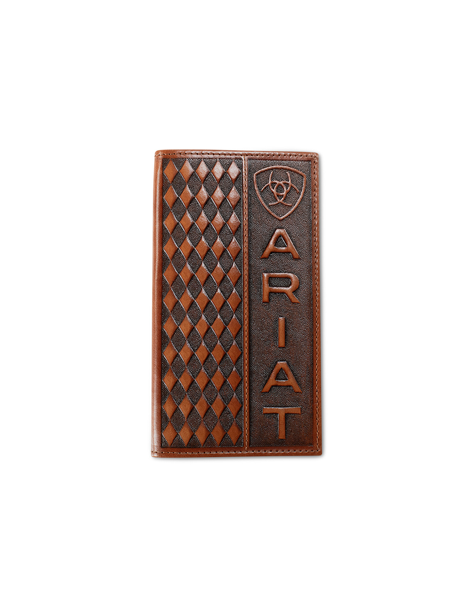 Ariat Diamond Stamped Brown Rodeo Wallet A3568402