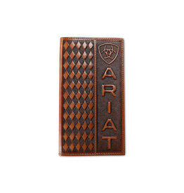 Ariat Diamond Stamped Brown Rodeo Wallet A3568402