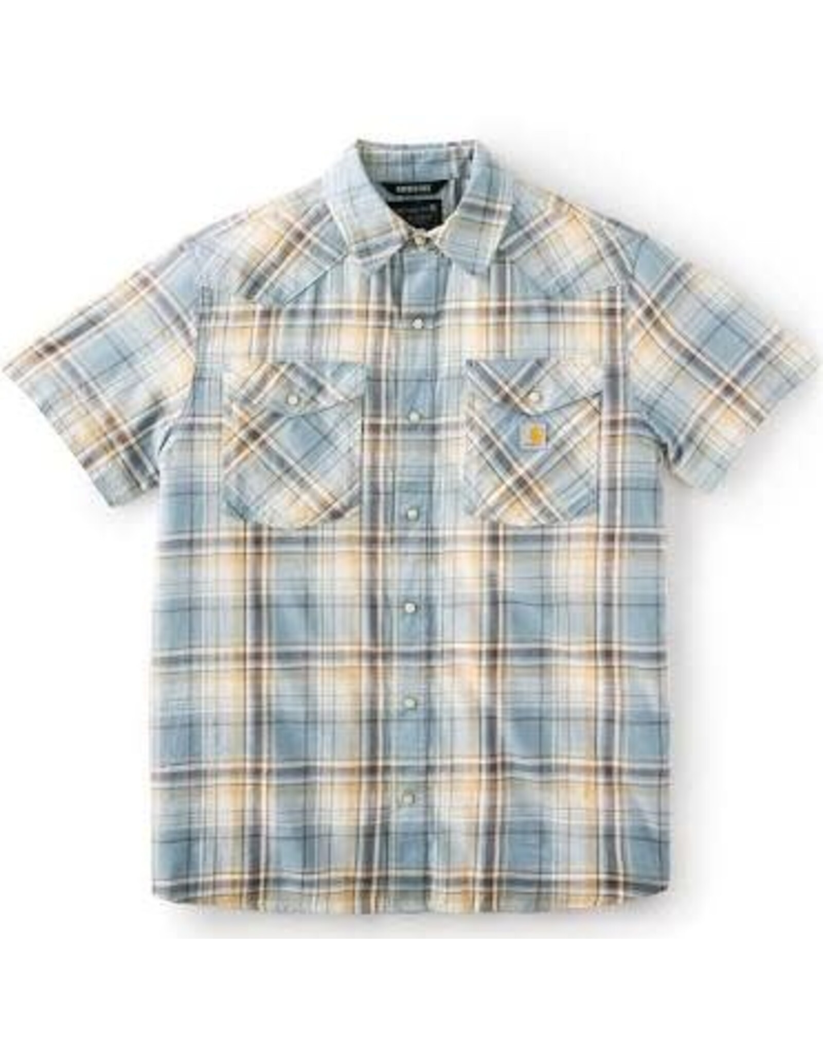 Carhartt  Mens Montana Bozeman Relaxed SS Plaid Shirt 107284 EC3 Rolling Thunder
