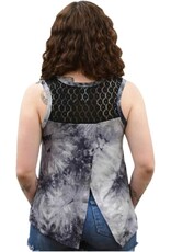Liberty Wear American Eagle Mineral Wash Laceback 275804GRY Tank