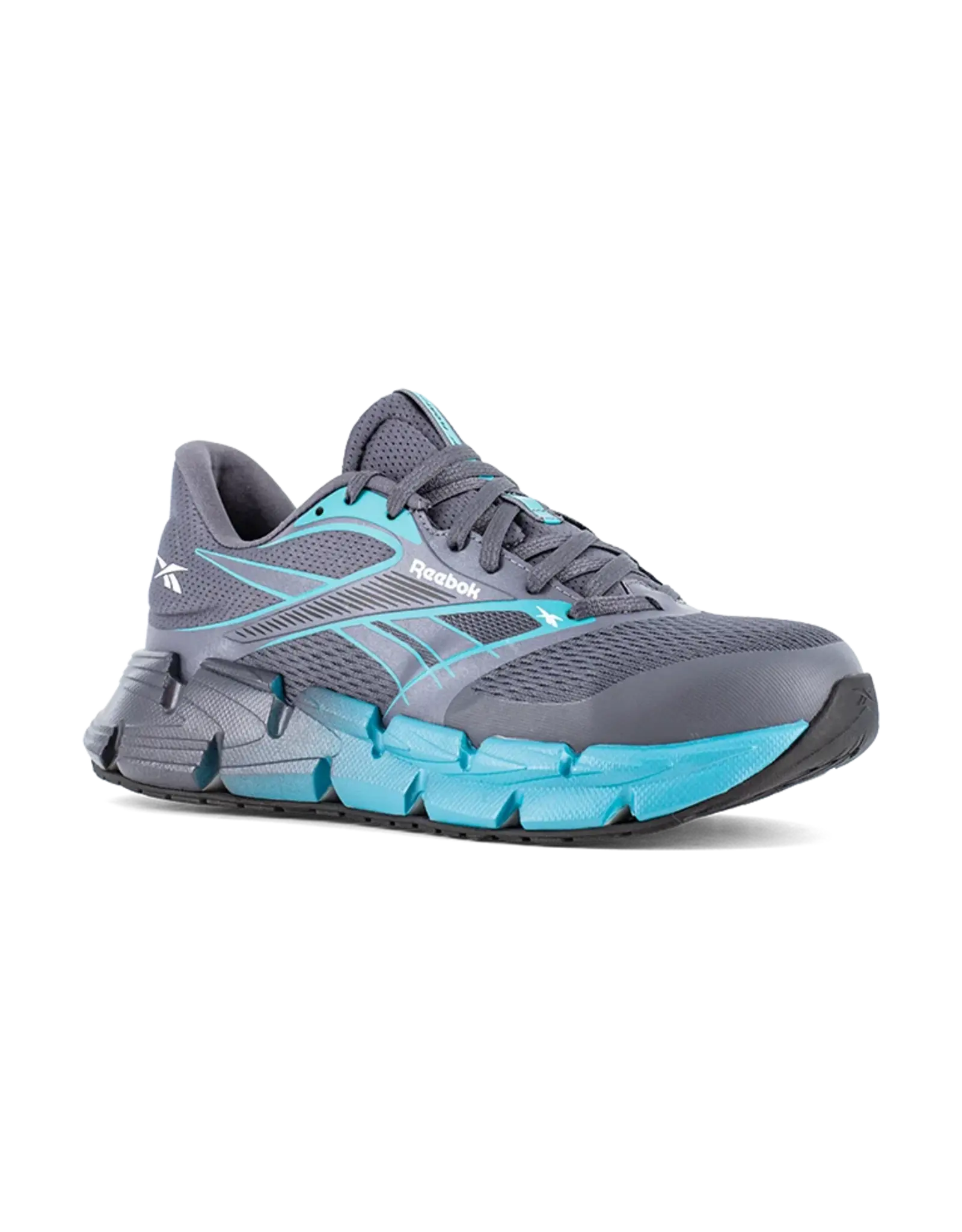 Reebok Women's FloatZig 2 Composite Toe Teal/Grey Athletic Work Shoes RB133