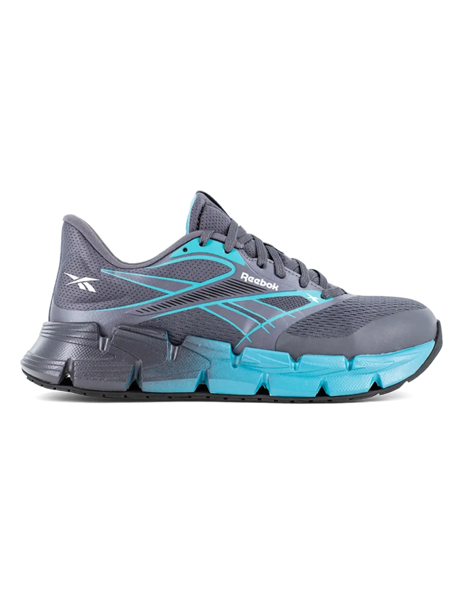 Reebok Women's FloatZig 2 Composite Toe Teal/Grey Athletic Work Shoes RB133