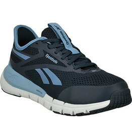 Reebok Women's Flex Trainer Composite Toe Navy/Sky Blue Athletic Work Shoes RB513