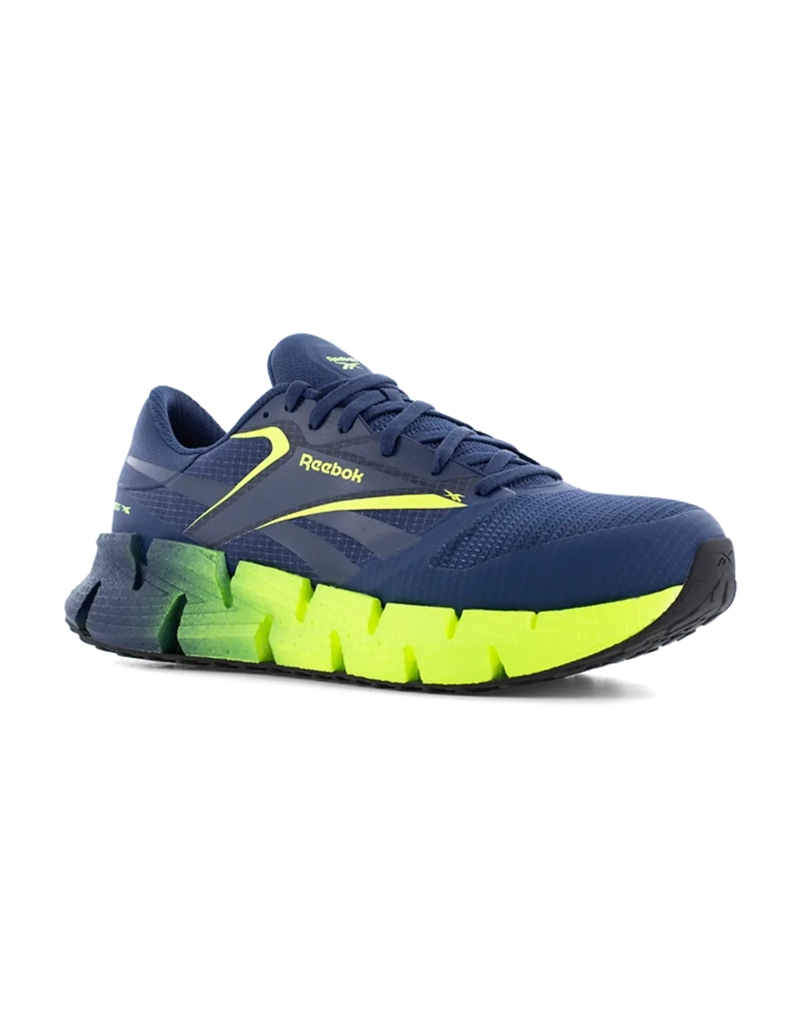 Reebok Men's FloatZig Navy/Lime Composite Toe Athletic Work Shoes RB3032
