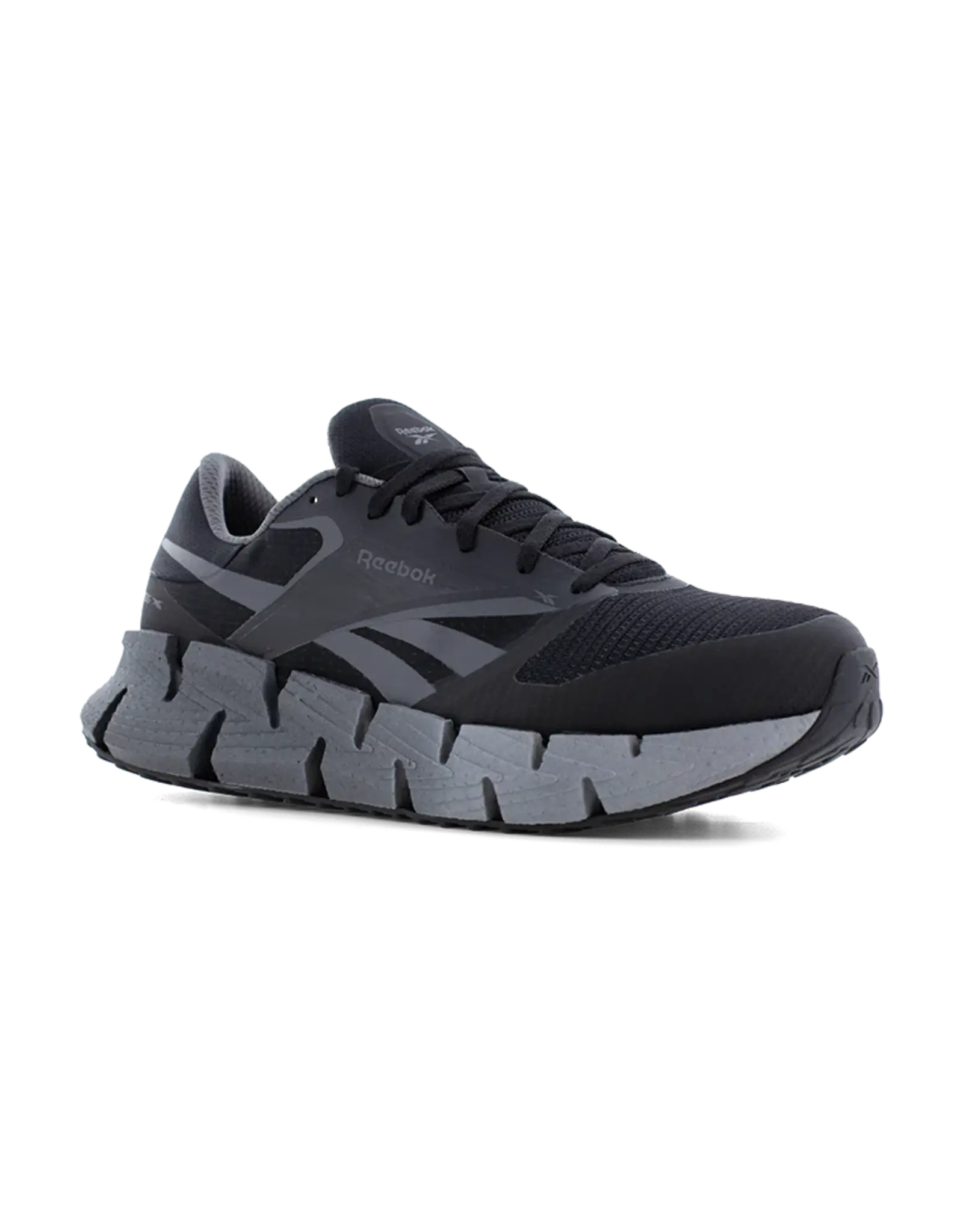 Reebok Men's FloatZig Black/Gray Composite Toe ESD Rated Athletic Work Shoes RB3031