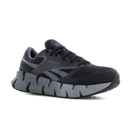 Reebok Men's FloatZig Black/Gray Composite Toe ESD Rated Athletic Work Shoes RB3031