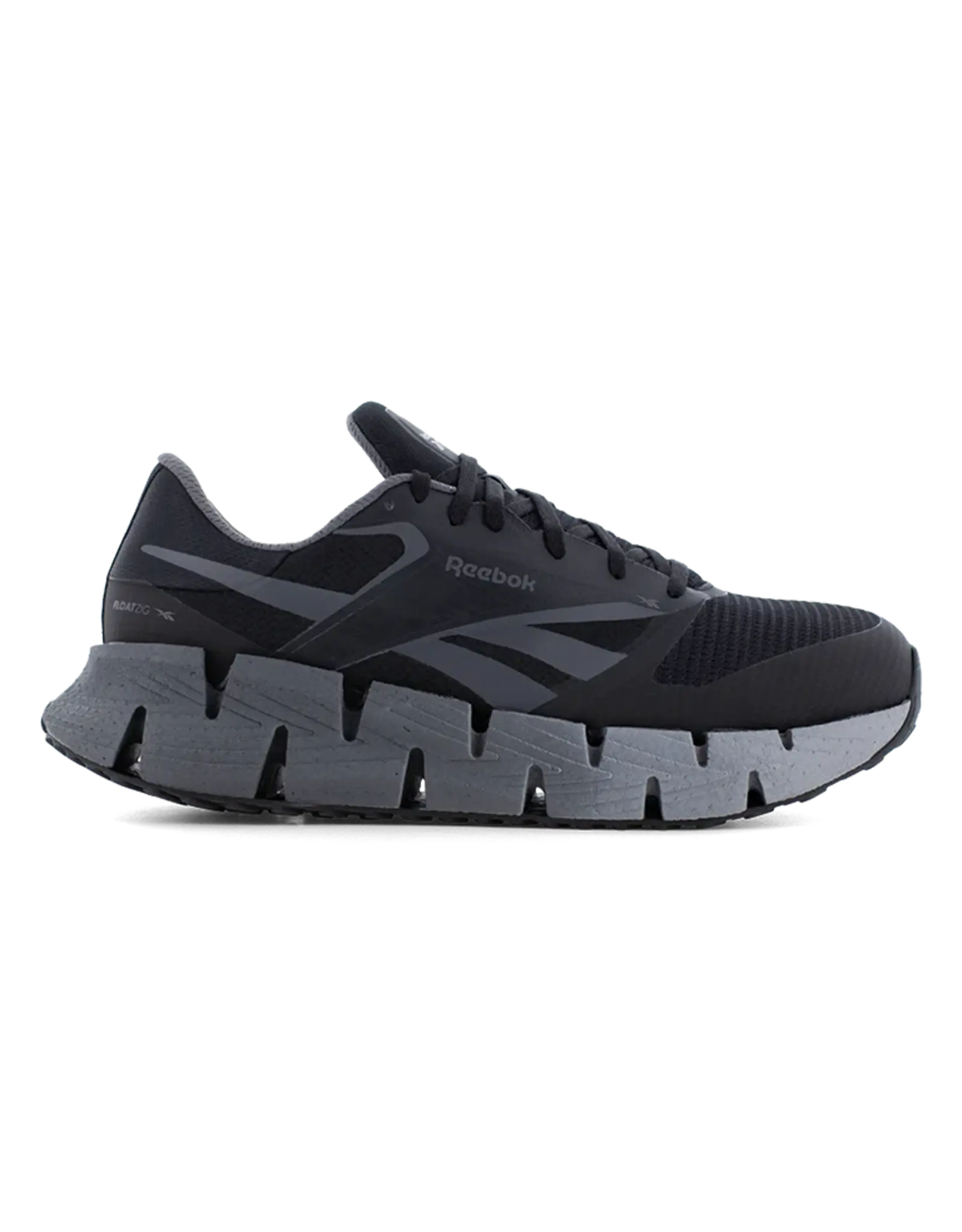 Reebok Men's FloatZig Black/Gray Composite Toe ESD Rated Athletic Work Shoes RB3031