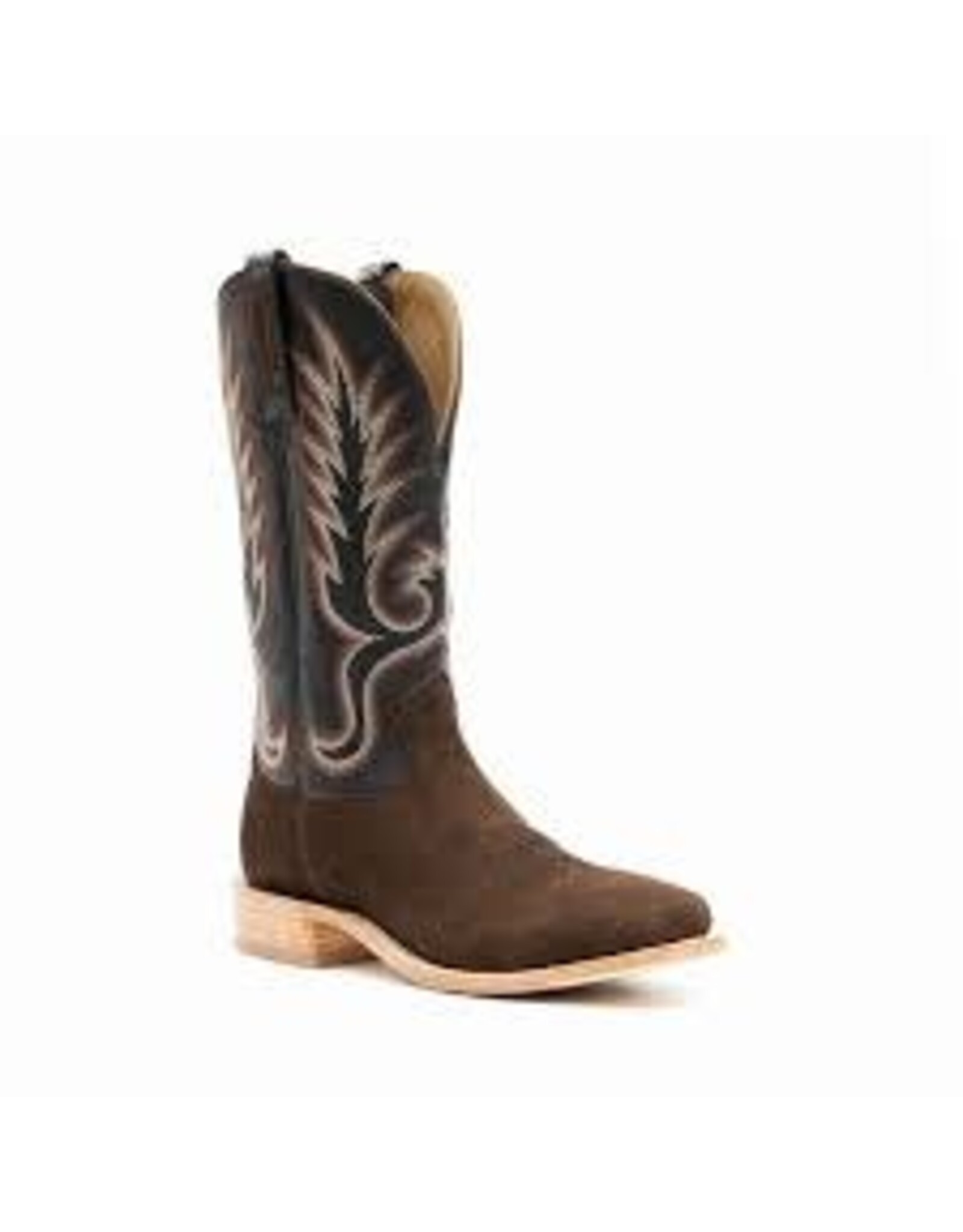 Hyer  Mens Kincaid HM11042 Chestnut Napped Roughout Western Boots