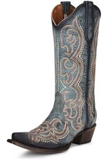 Circle G Ladies Blue Jean Embroidery & Triad L5869 Snip Toe Boots