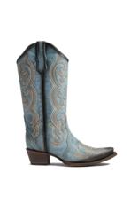 Circle G Ladies Blue Jean Embroidery & Triad L5869 Snip Toe Boots