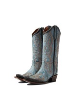 Circle G Ladies Blue Jean Embroidery & Triad L5869 Snip Toe Boots