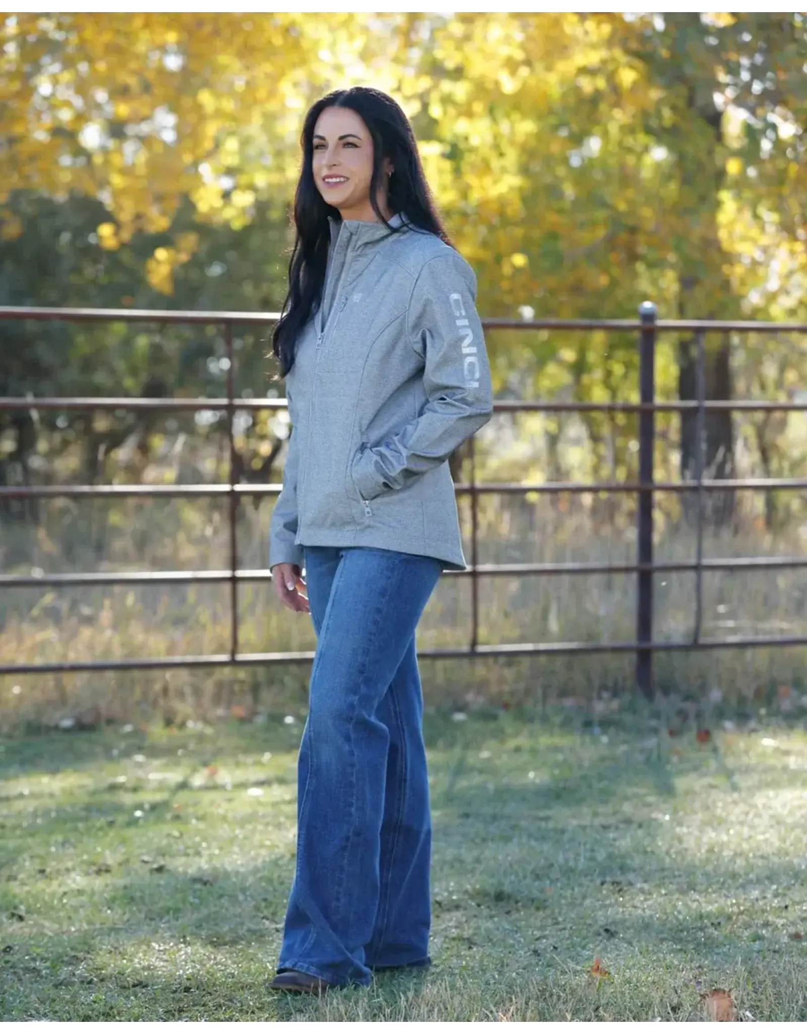 Cinch Ladies Hattie Grey Bonded Jacket MAJ9856008
